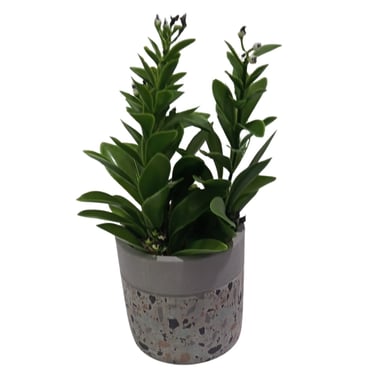 PLANTA ARTIFICIAL MACETA CEMENTO 23 CM - 2