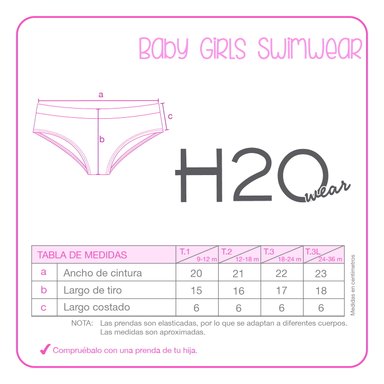 TRAJE DE BAÑO BEBE NIÑA H2O WEAR VERDE TANKINI UV 30 - 4