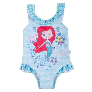 TRAJE DE BAÑO BEBE NIÑA ARIEL TURQUESA ENTERO DISNEY - 1