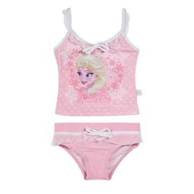 TRAJE DE BAÑO TANKINI PARA NIÑA ROSA - 1