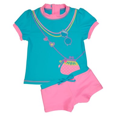 TRAJE DE BAÑO BEBE NIÑA H2O WEAR TURQUESA SET UV 50 - 1