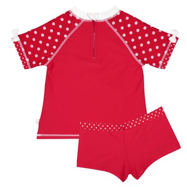 TRAJE DE BAÑO BEBE NIÑA DISNEY ROJO AMARANTO SET UV 30 MINNIE - 2