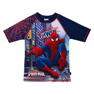 POLERA NIÑO MANGA CORTA UV 50 DISNEY SPIDERMAN TURQUESA - 1