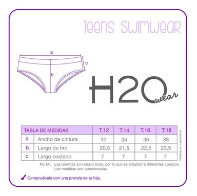 TEENS BIKINI H2O WEAR UV+30 FLORES UN HOMBRO Y VUELO - 4