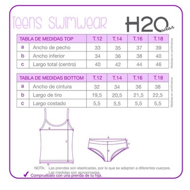 TANKINI NIÑA H2O WEAR AZUL TEENS UV+30 RECTO RECTO TIE DYE - 3
