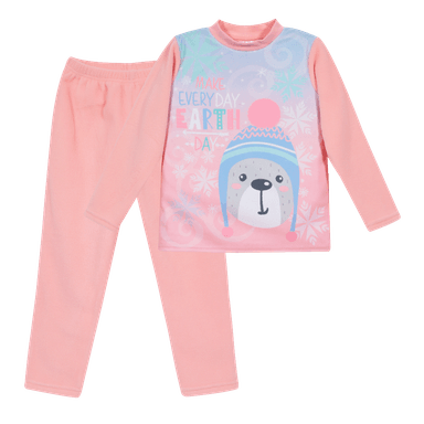 PIJAMA NIÑA H2O WEAR ROSA POLAR SUSTENTABLE - 1