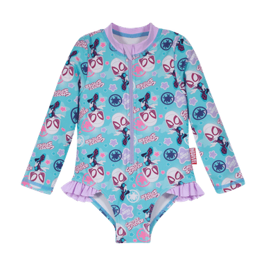 TRAJE DE BAÑO BEBE NIÑA DISNEY CELESTE UV 50 MANGA LARGA - 1