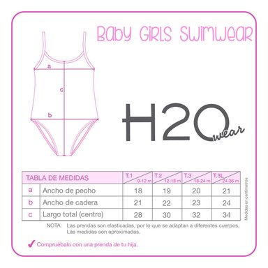 TRAJE DE BAÑO BEBE NIÑA DISNEY CELESTE UV 50 MANGA LARGA - 3