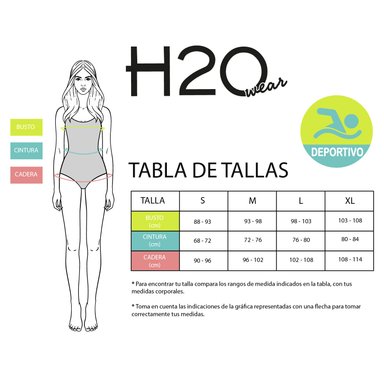 TRAJE DE BAÑO MUJER H2O WEAR ENTERO DEPORTIVO NEGRO AZABACHE - 4