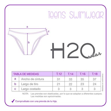 TRAJE DE BAÑO TEENS NIÑA BIKINI UV30+ H2O WEAR - 4