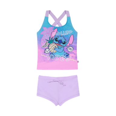 TRAJE DE BAÑO NIÑA TANKINI DISNEY STITCH LILA - 1