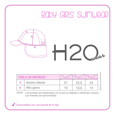 JOCKEY BEBE NIÑA H2O WEAR ROSADO UV50+ ESTAMPADO - 3