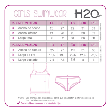 TRAJE DE BAÑO NIÑA H2O WEAR CORAL TANKINI UV30+ VUELO LASER - 3
