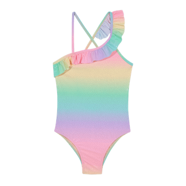 TRAJE DE BAÑO NIÑA H2O WEAR ROSADO ENTERO UV30+ UN HOMBRO PARA - 1
