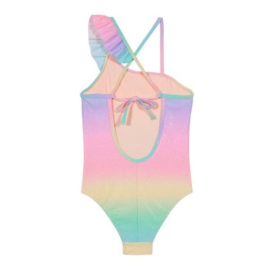 TRAJE DE BAÑO NIÑA H2O WEAR ROSADO ENTERO UV30+ UN HOMBRO PARA - 2