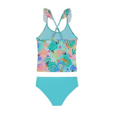 TRAJE DE BAÑO NIÑA H2O WEAR VERDE TANKINI UV30+ C/VUELOS - 2