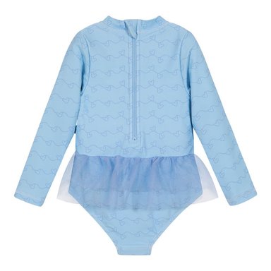 TRAJE DE BAÑO NIÑA DISNEY CELESTE ENTERO M/LARGA UV50+ PARA BEBE - 2