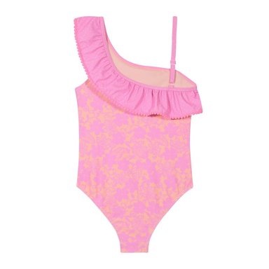 TRAJE DE BAÑO NIÑA H2O WEAR ROSA UN HOMBRO UV30+ POMPOM - 2
