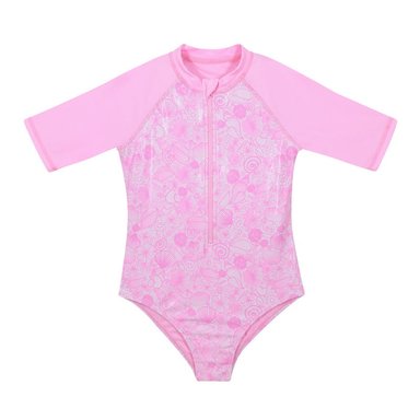 TRAJE DE BAÑO NIÑA H2O WEAR FUCSIA MANGA LARGA UV30+ - 1