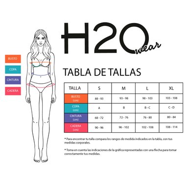 TRAJE DE BAÑO MUJER BIKINI KIM NEGRO H2O WEAR - 8