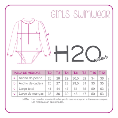 TRAJE DE BAÑO NIÑA ENTERO UV50 M/LARGA PRINCESAS DISNEY - 4