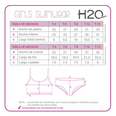 TRAJE DE BAÑO NIÑA BIKINI VUELOS UV50 H2O WEAR MULTICOLOR - 4