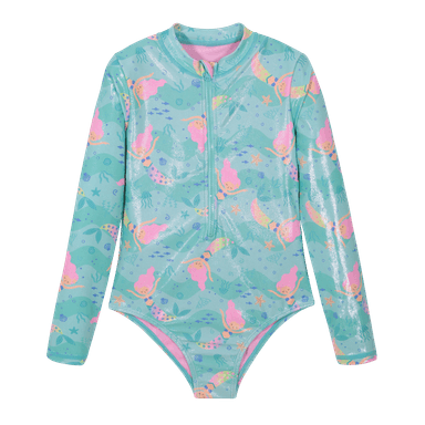 TRAJE DE BAÑO NIÑA M/LARGA UV50 H2O WEAR TURQUESA - 2