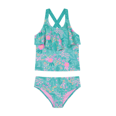 TRAJE DE BAÑO NIÑA TANKINI VUELO UV50 H2O WEAR TURQUESA - 2
