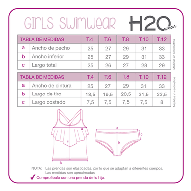 TRAJE DE BAÑO NIÑA TANKINI VUELO UV50 H2O WEAR TURQUESA - 4
