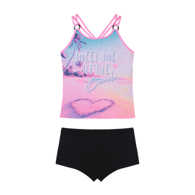TRAJE DE BAÑO NIÑA TEENS TANKINI UV50 H2O WEAR NEGRO - 2