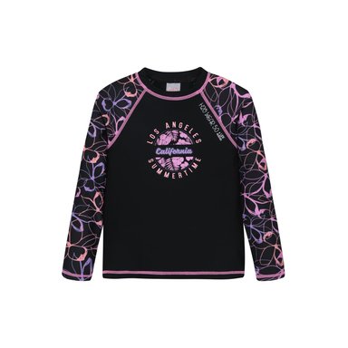 TRAJE DE BAÑO NIÑA POLERA UV50 M/LARGA H2O WEAR NEGRO - 1