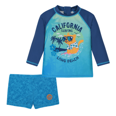 TRAJE DE BAÑO BEBE NIÑO SET UV50 M/LARGA HOT PANTS H2O WEAR - 2