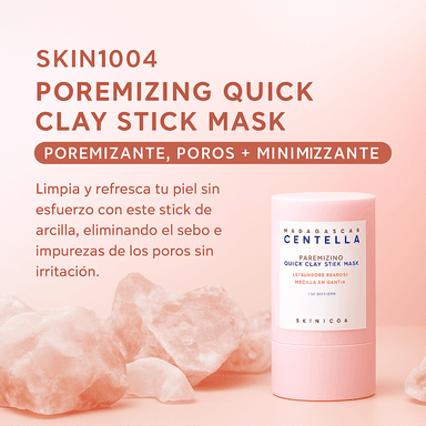 LIMPIADOR EN BARRA CENTELLA ASIÁTICA MADAGASCAR CENTELLA POREMIZING QUICK CLAY STICK MASK SKIN1004 - 2