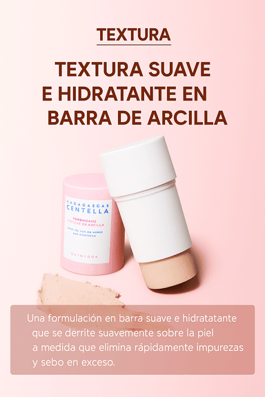 LIMPIADOR EN BARRA CENTELLA ASIÁTICA MADAGASCAR CENTELLA POREMIZING QUICK CLAY STICK MASK SKIN1004 - 4