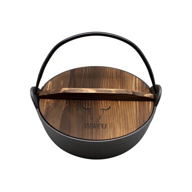 OLLA CON TAPA DE MADERA WAYU IRON CAST 25CM COCINA PARRILLA - 2