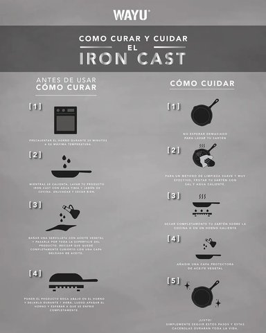 OLLA CON TAPA DE MADERA WAYU IRON CAST 25CM COCINA PARRILLA - 4