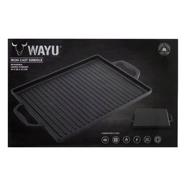 PLANCHA WAYU PARRILLA CHURRASQUERA CON ASAS HIERRO 44X28 CM - 4