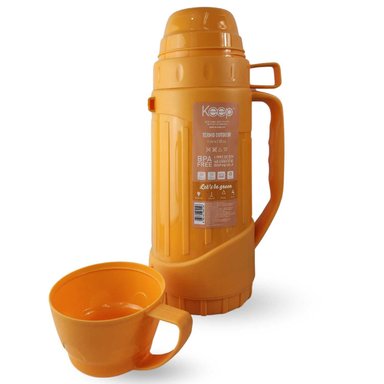TERMO KEEP 1.8 LITROS OUTDOOR RESISTENTE CAFE TE BEBIDAS NARANJA - 4