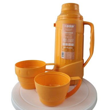 TERMO KEEP 1.8 LITROS OUTDOOR RESISTENTE CAFE TE BEBIDAS NARANJA - 5
