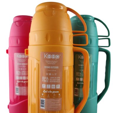 TERMO KEEP 1.8 LITROS OUTDOOR RESISTENTE CAFE TE BEBIDAS NARANJA - 9