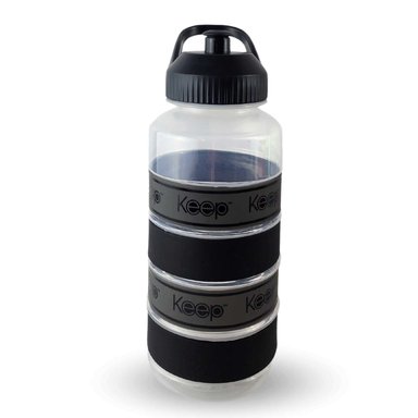 BOTELLA KEEP AGUA BIG BANDS DEPORTISTA OUTDOOR 1L NEGRO - 1
