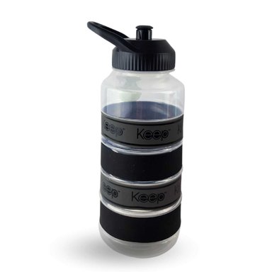 BOTELLA KEEP AGUA BIG BANDS DEPORTISTA OUTDOOR 1L NEGRO - 2