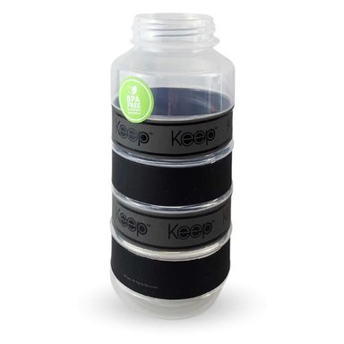 BOTELLA KEEP AGUA BIG BANDS DEPORTISTA OUTDOOR 1L NEGRO - 6