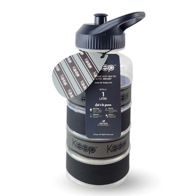 BOTELLA KEEP AGUA BIG BANDS DEPORTISTA OUTDOOR 1L NEGRO - 8