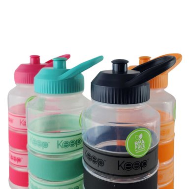 BOTELLA KEEP AGUA BIG BANDS DEPORTISTA OUTDOOR 1L NEGRO - 9
