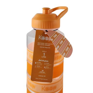 BOTELLA KEEP AGUA BIG BANDS DEPORTISTA OUTDOOR 1L NARANJA - 7