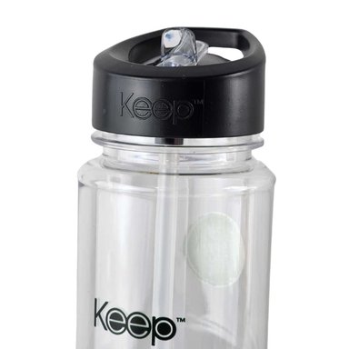 BOTELLA KEEP BANDAS COLORES 750ML AGUA BEBIDAS NEGRO - 5