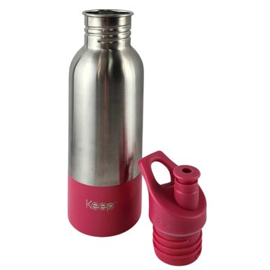 BOTELLA METALICA KEEP 600ML KEEP BEBIDAS DEPORTE ROSA - 5