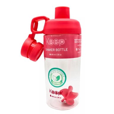 BOTELLA SHAKER KEEP MEZCLADOR PROTEINAS GIMNASIO 600ML ROSA - 2