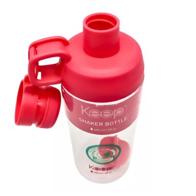 BOTELLA SHAKER KEEP MEZCLADOR PROTEINAS GIMNASIO 600ML ROSA - 3